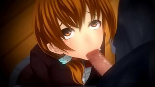 Busty hentai cutie nepieredzējis gailis un kļūst fucked saspringts incītis